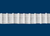 Metráž řasící páska šíře 2,5cm řasení 1:2 průsvitná-Mad