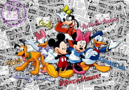 Dětská fototapeta vliesová premium collection - FTDN 5056 Disney Mickey Mouse 360x270cm - 2022