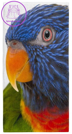 Osuška s potiskem 70x140cm - Barevný papoušek