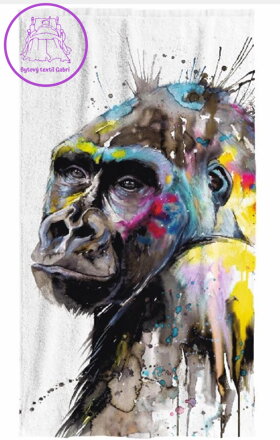 Osuška s potiskem 70x140cm - Gorila art