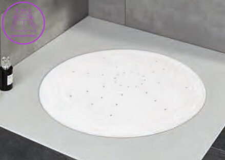  Protiskluzová podložka kruh 55cm Arosa rund bílý-2022