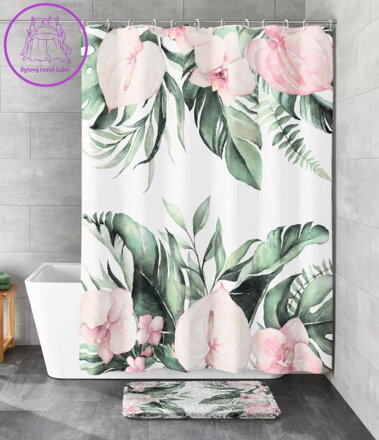 Koupelnový textilní závěs Garden 180x200cm-2022