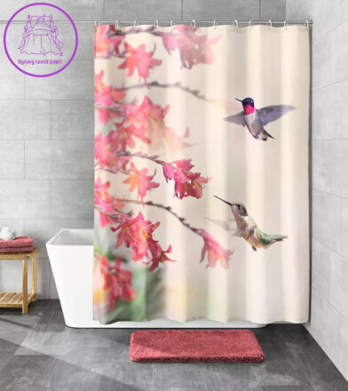 Koupelnový textilní závěs Kolibri 180x200cm-2022