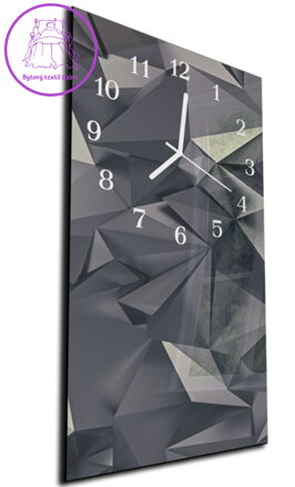 Nástěnné hodiny 30x60cm - Abstraktní geometrické tvary