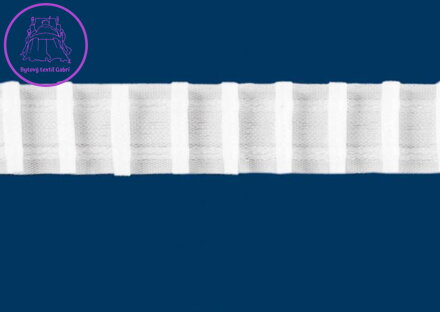 Řasící páska bílá tužková šíře 25mm 1:2 bal. 50m Mad - Mistral 04040030008