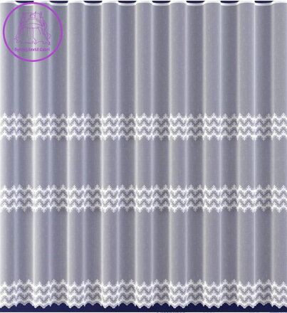 Metrážová záclona žakárová se vzorem W-Barika 618363 ( více rozměrů )