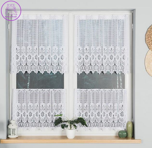Metrážové vitrážky bílé žakárové panelové se vzorem Gabri-605101 ( více rozměrů )