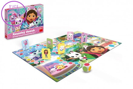 Gábin kouzelný domek/Gabby´s Dollhouse dětská společenská hra v krabici 33x23x3,5cm