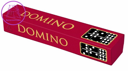 Domino společenská hra dřevo 55ks v krabičce 23,5x3,5x5cm