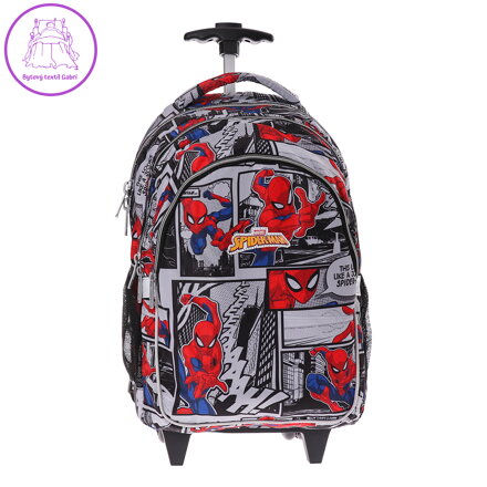 Školní batoh na kolečkách - Spider Man COMIC