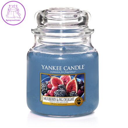 Svíčka Yankee Candle - Mulberry and Fig Delight, střední