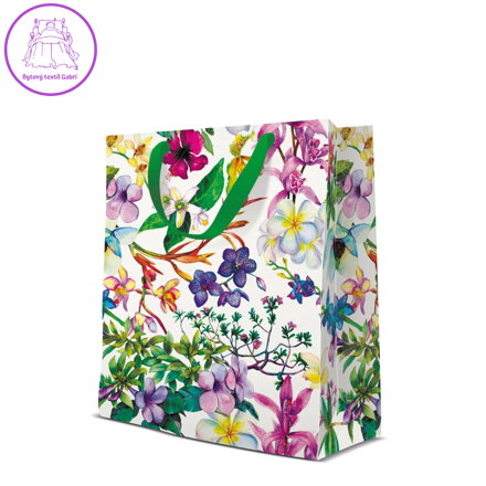 Dárková taška stredná - Spring Flowers 20x10x25 cm