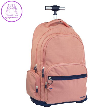 Školní batoh na kolečkách MILAN (25 l) série 1918, růžový