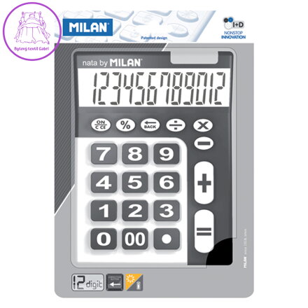 Kalkulačka MILAN stolní 12-místní 150912 černá