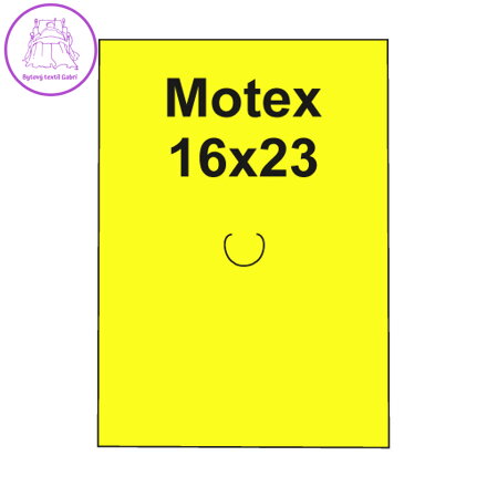 Etikety cen. MOTEX 16x23 hranaté, 870 etikiet/kotúčik, žlté