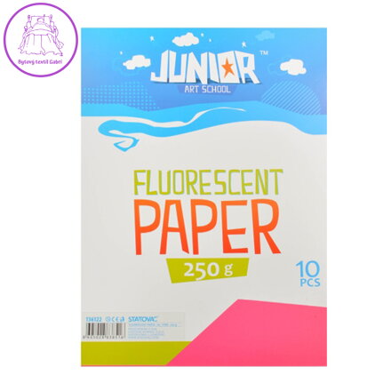 Dekorační papír A4 Fluo růžový 250 g, sada 10 ks