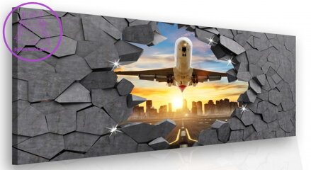 3D obraz Letadlo v kameni