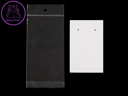 Karta na náušnice s visačkou a sáčkem 50x80 mm