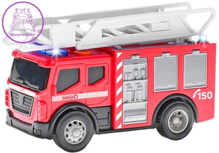 Auto hasiči požární vůz CZ design volný chod na baterie Světlo Zvuk