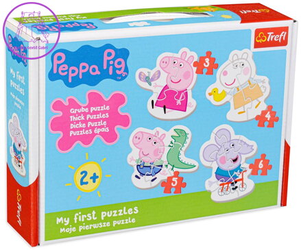 TREFL PUZZLE 4v1 Baby obrysové Peppa Pig velké dílky 18ks skládačka