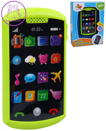 Telefon dětský smartphone na baterie s hudbou Světlo Zvuk