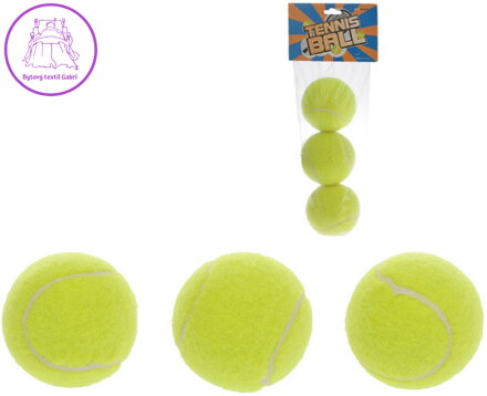 Míčky tenisové 6 cm set 3 ks v sáčku (míček na tenis)