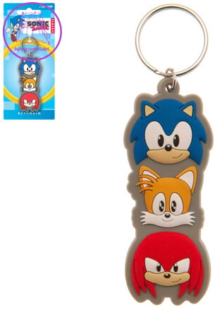 Klíčenka dětská gumová ježek Sonic the Hedgehog přívěsek na klíče