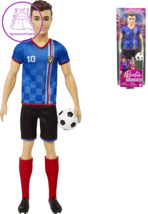 MATTEL BRB Barbie panák Ken fotbalista modrý dres