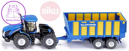 SIKU Traktor modrý New Holland set s přívěsem Joskin 1:50 model kov 1947