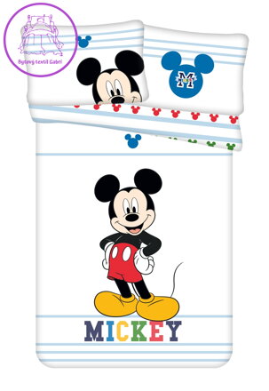 Jerry Fabrics Povlečení do postýlky Mickey Colors baby 100x135, 40x60 cm