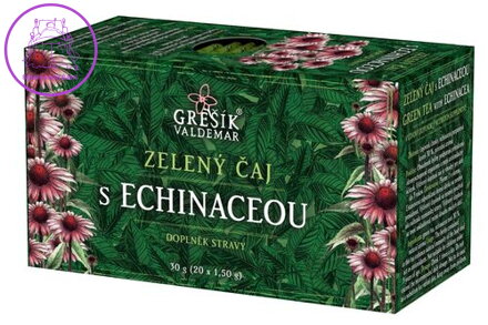 Grešík Zelený čaj s echinaceou 20 x 1,5 g