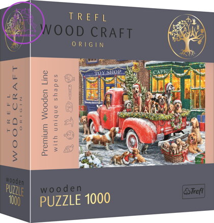 TREFL Wood Craft Origin puzzle Santovi malí pomocníci 1000 dílků